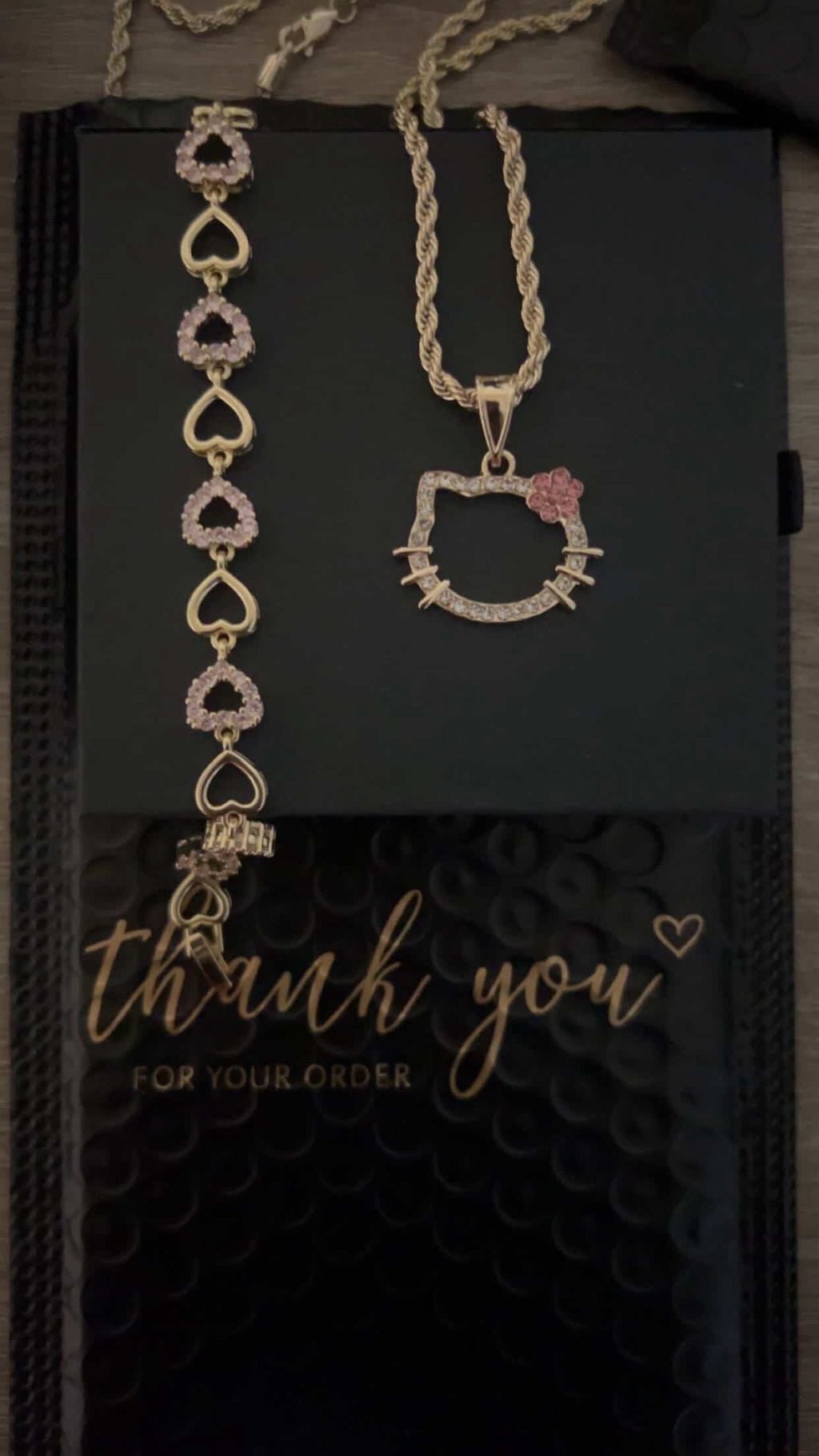 Hello Kitty Open Face with Pink Diamond Bracelet