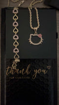 Hello Kitty Open Face with Pink Diamond Bracelet