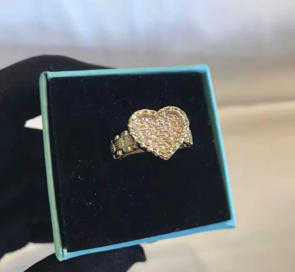 Custom Heart Rolex Ring