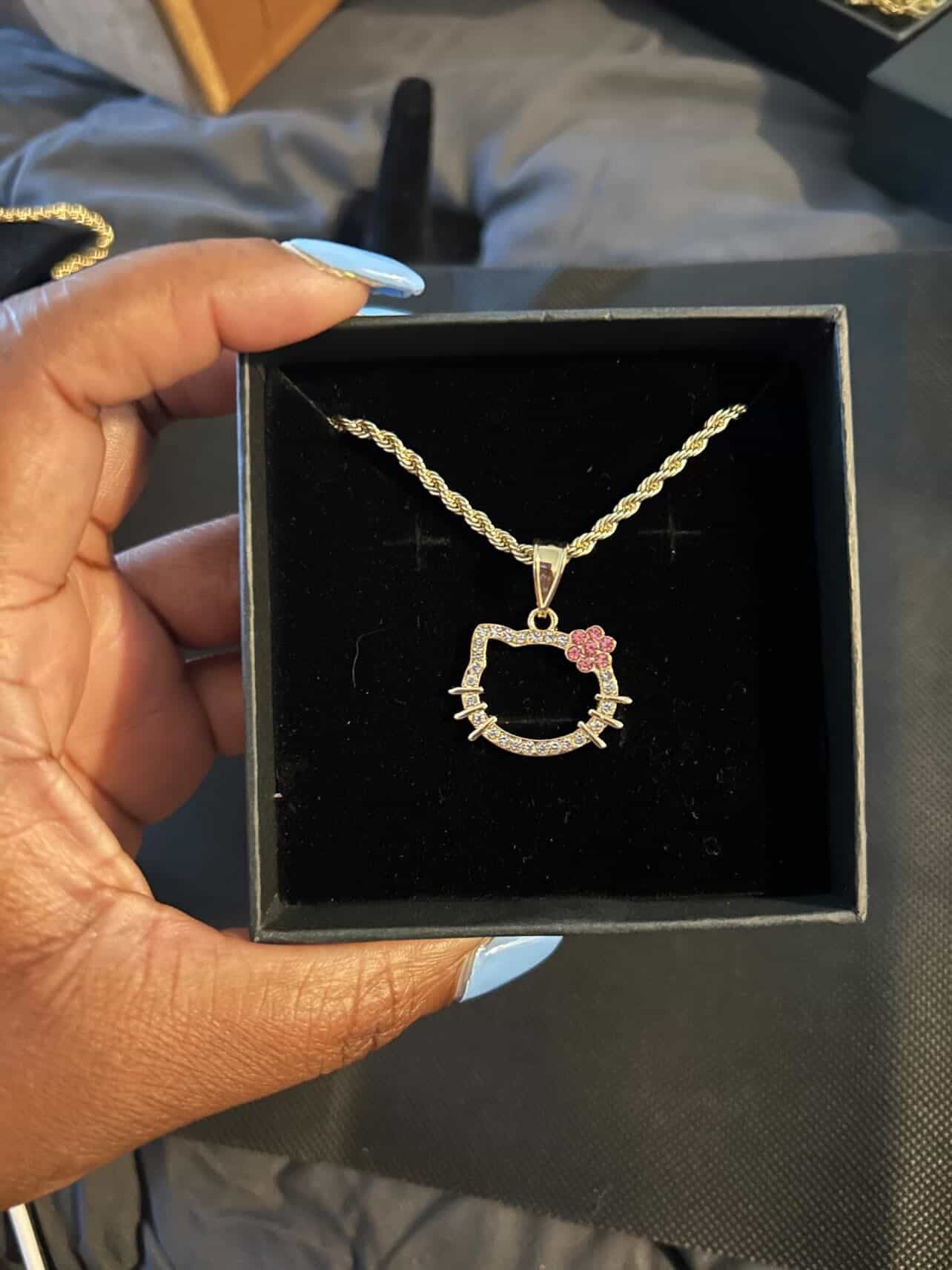 Hello Kitty Open Face with Pink Diamond Bracelet